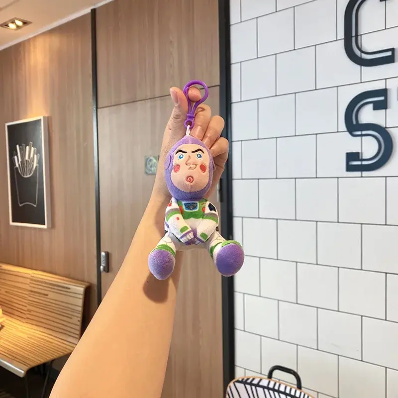 New Kawaii Toy Story Student School Bag Plush Pendant Woody Doll Buzz Lightyear Keychain Children's Daily Surprise Gift