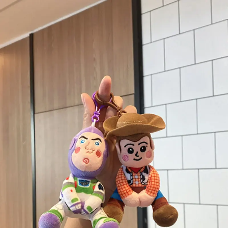New Kawaii Toy Story Student School Bag Plush Pendant Woody Doll Buzz Lightyear Keychain Children's Daily Surprise Gift