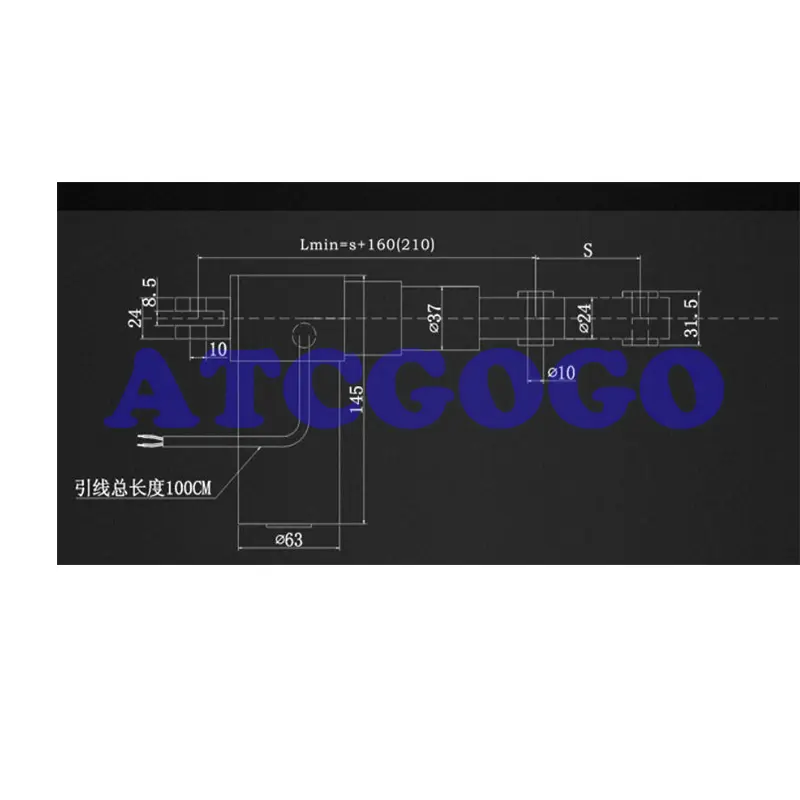 Linear electric push rod motor hydraulic rod DC controller high thrust push-pull lifter window opener telescopic rod