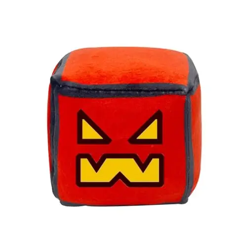 Geometry Dash Cube Plush Toys Stuffed Plushie Doll Small Pillow Square Pendant Game Cute Kids Fans Collection Birthday Gift 12CM