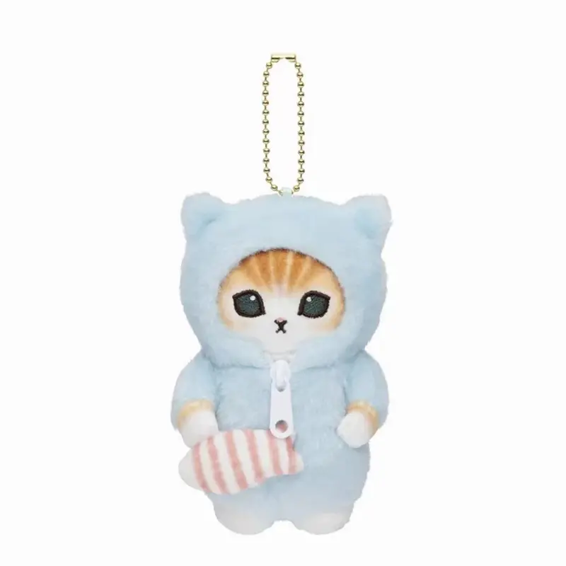 Kawaii Mofusand Cute Cartoon Pajamas Shark Cat Plush Toys Girl Heart Bag Gift Soft Stuffed Backpack Pendant Keychain Accessories