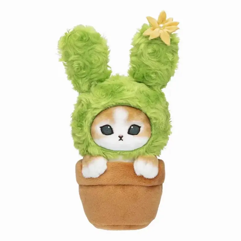 Kawaii Mofusand Cute Cartoon Pajamas Shark Cat Plush Toys Girl Heart Bag Gift Soft Stuffed Backpack Pendant Keychain Accessories