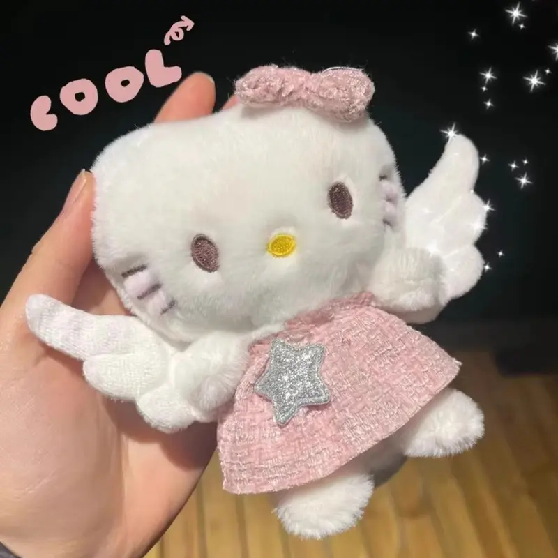 Sanrio keychain Kawaii Accessories Cute Anime Plush Toys For Girl Juguetes Para Niña Escolar Sanrio Outdoor Fun Keychain Pendant