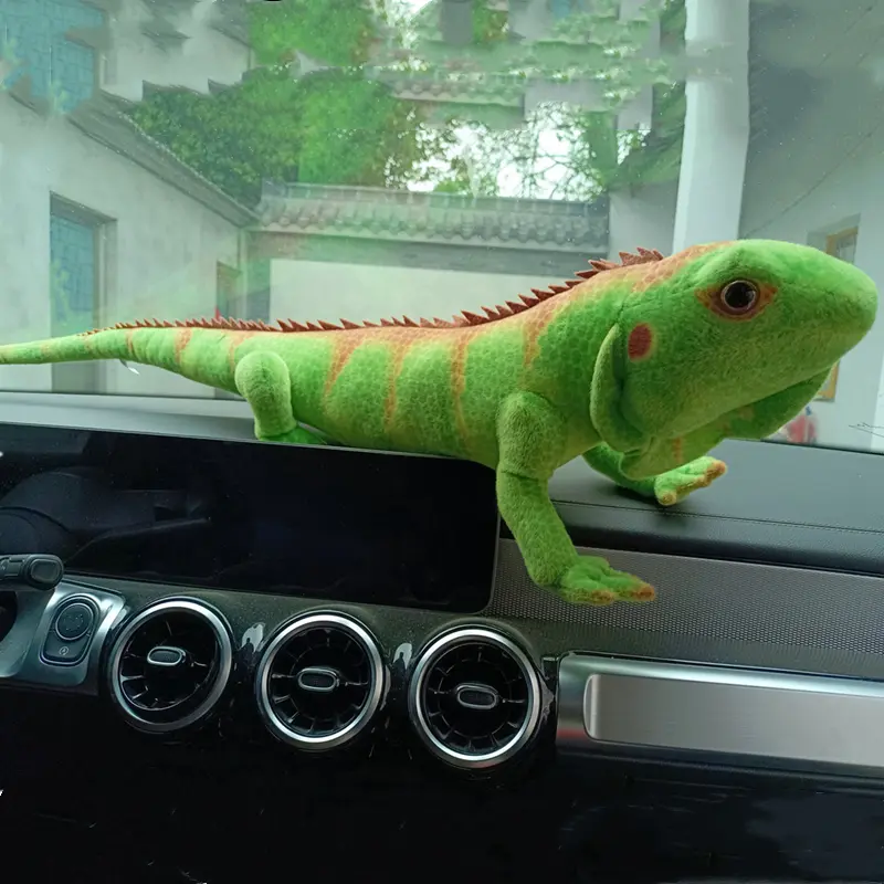 65CM Simulated Mane Lizard Doll Chameleon Plush Toy Creative Boy Pillow Doll Birthday Gift Rag Doll