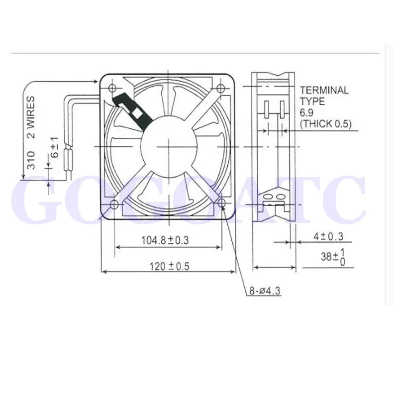 AC220v 110v 12CM fan ozone fan special fan for ozone generator 120*120*38