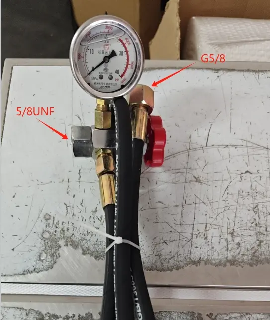 High quality hydraulic accumulator charging accessory  thread 5/8UNF  nitrogen N2 tools