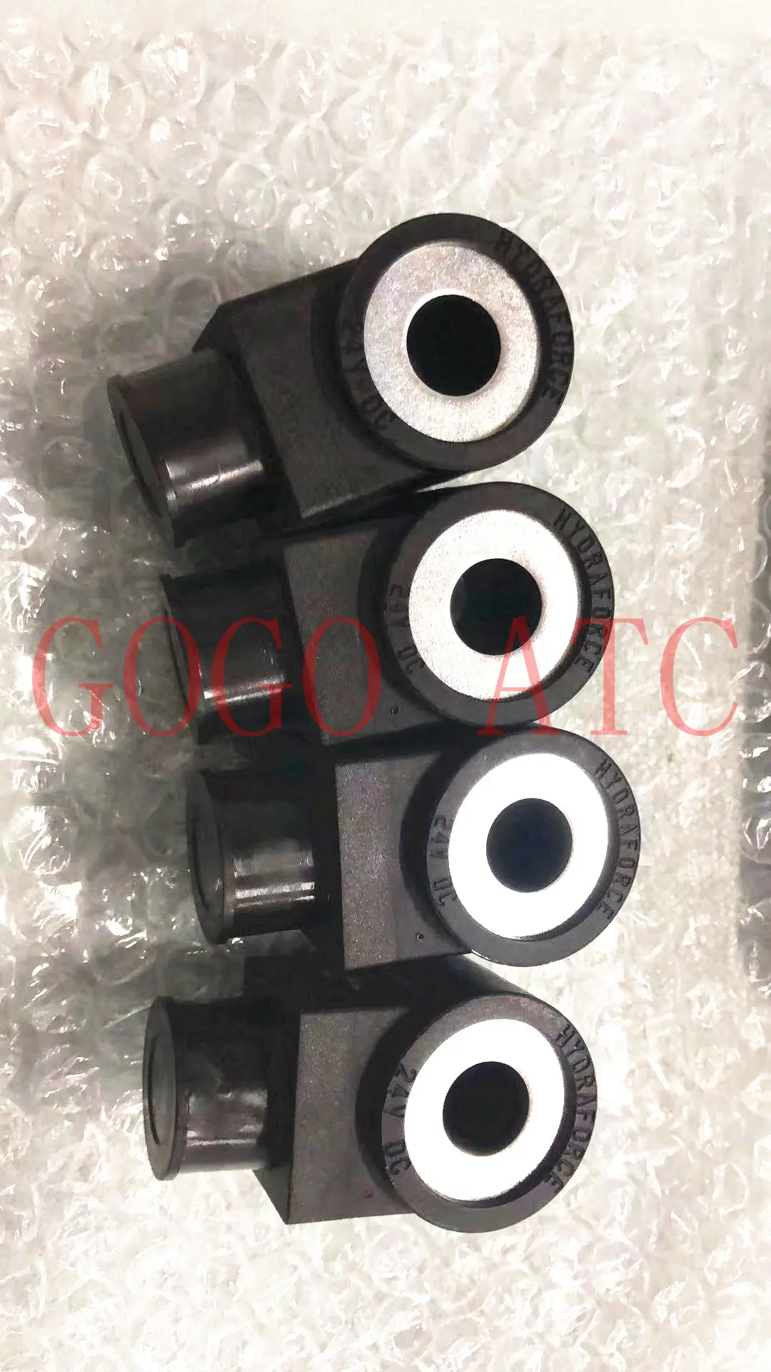 Holdwell 12V/24V 08 Size Solenoid Coil 6306012/6306024 3 Prong DIN Connector for HydraForce Models