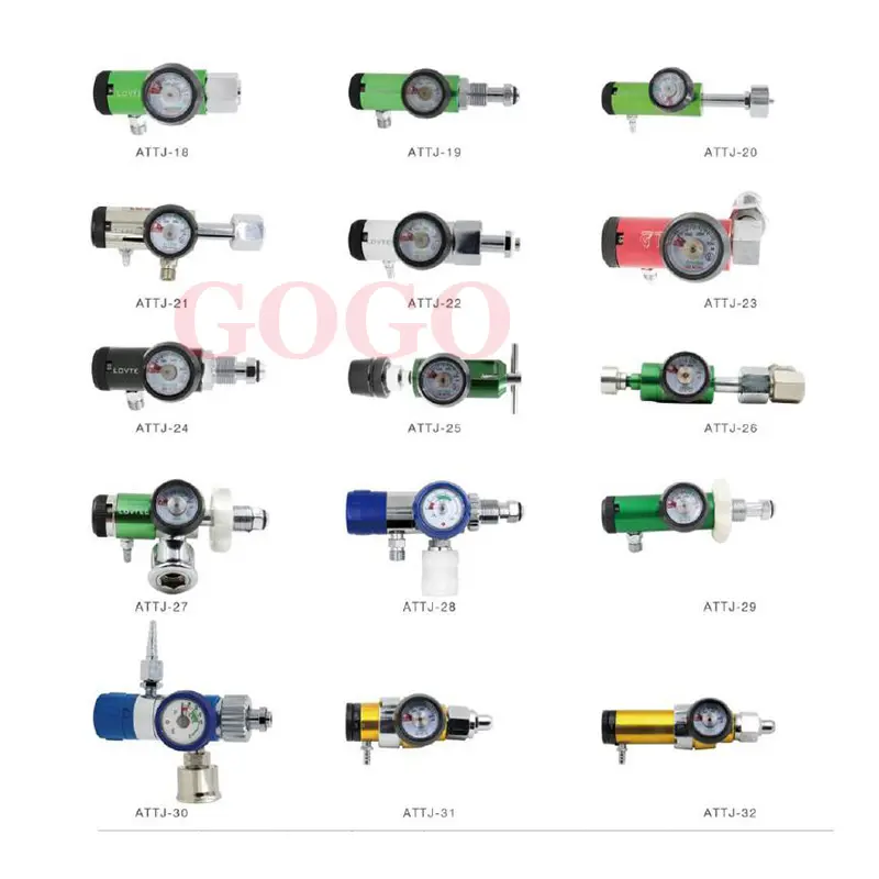 3000psi CGA540 Medical Gas Oxygen Pressure Regulator for hospital 0-15L