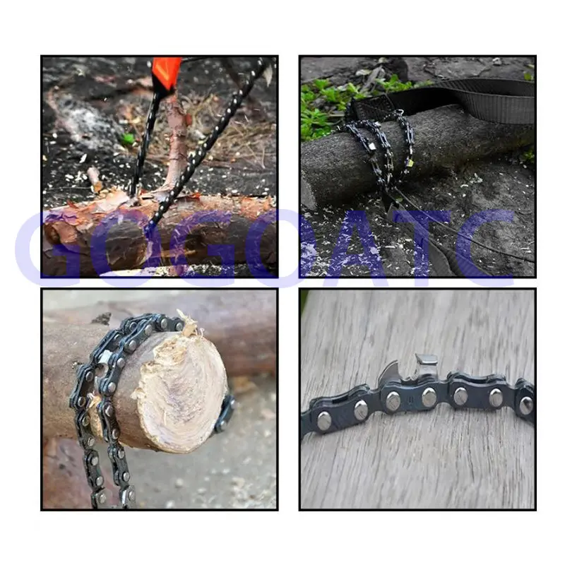 1PCS Pocket Chain Saw Survival Gear Manual Hand Steel Rope Chain Saw Practical Portable Emergency Chain Saw Survival Gear