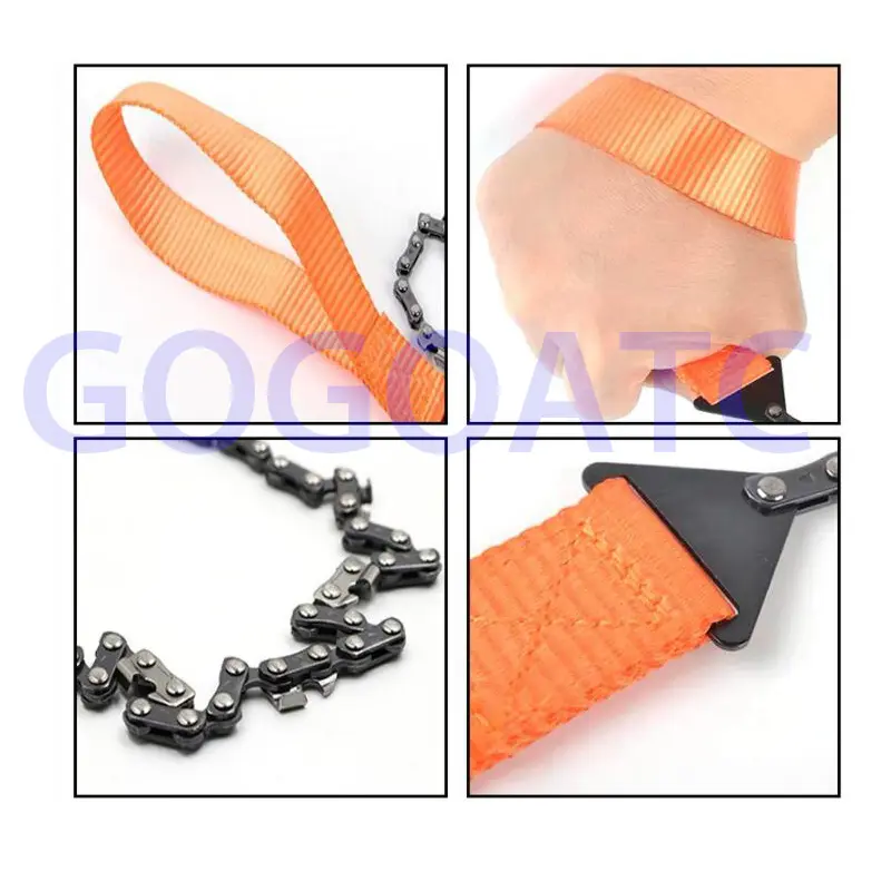 1PCS Pocket Chain Saw Survival Gear Manual Hand Steel Rope Chain Saw Practical Portable Emergency Chain Saw Survival Gear