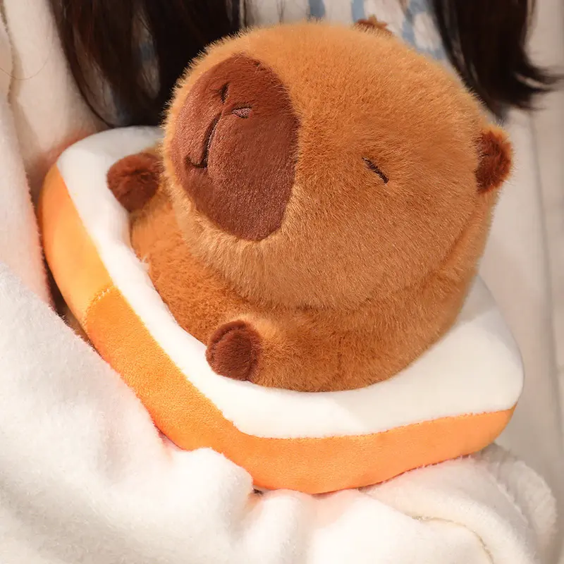 22cm Cute Swimming Ring Capybara Plush Doll Cartoon Yellow Duck Unicorn Rabbit Animal Capybara Plush Toy Home Decor Gift For Kid
