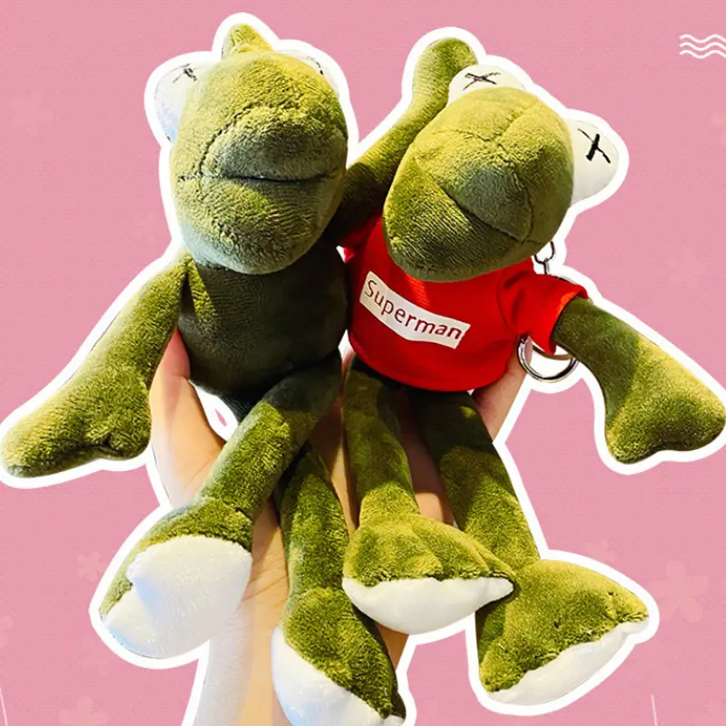 Monster Frog Bag Keychain Plush Toys Anime Stuffed Outdoor Fun Decortoy Juguete Para Niños Inquietos Children Girl Birthday Gift