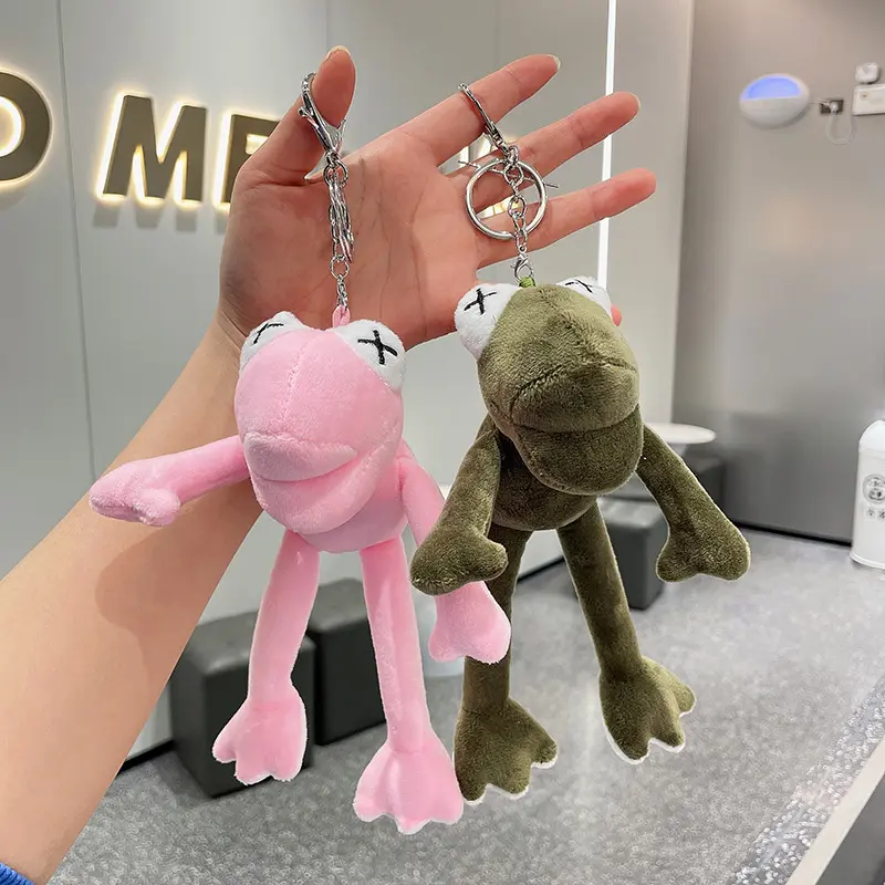 Monster Frog Bag Keychain Plush Toys Anime Stuffed Outdoor Fun Decortoy Juguete Para Niños Inquietos Children Girl Birthday Gift