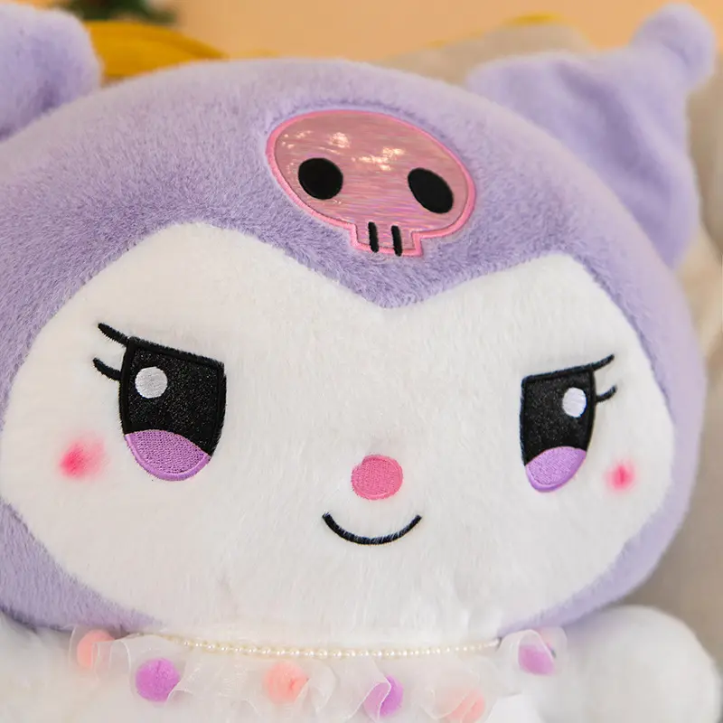 Sanrio Plush Kawaii Hello Kitty Doll My Melody Kuromi Plushie Cinnamoroll Pochacco Mermaid Plush Toys Cute Doll Gifts for Kids