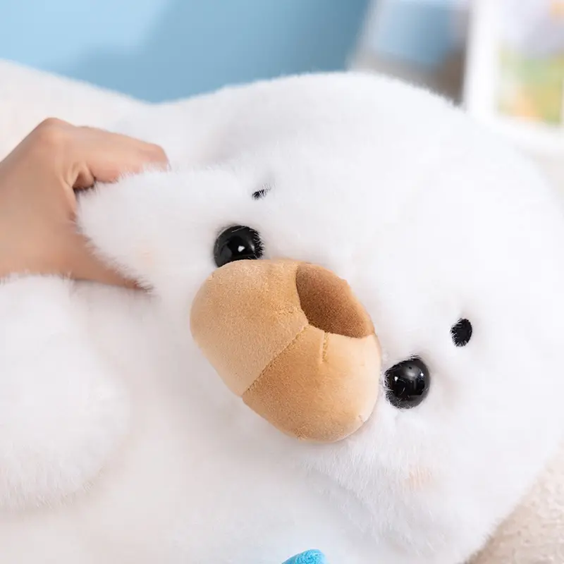 35cm Creative Fish-Holding Seal Plush Stuffed Doll Cute Animal Plush Toys Kawaii Room Decoration Doll Pillow Kids Birthday Gifts