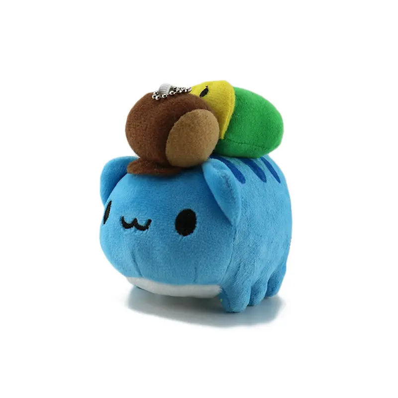 2025 NEW Bugcat Capoo Plush Toys Keychain Cute Blue Cat erpillar Soft Stuff Animal Bag Accessories Pendant For BIrthday GIft