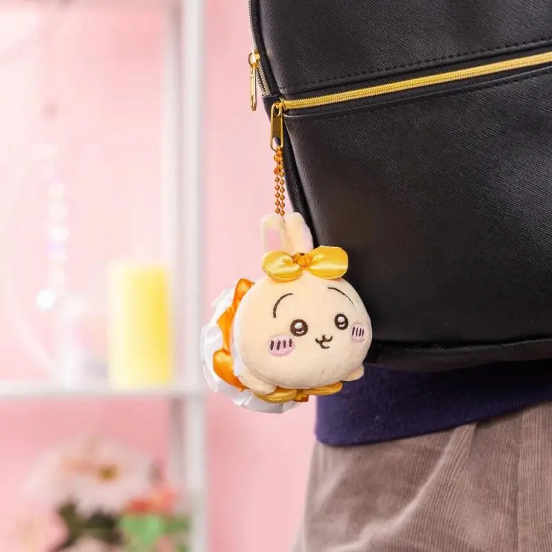 10CM Kawaii Chikawas Hachiware Usagi Magic Girl Lying Posture Series Plush Keychain Pendant Cartoon Doll Toy Bag Pendant Gift