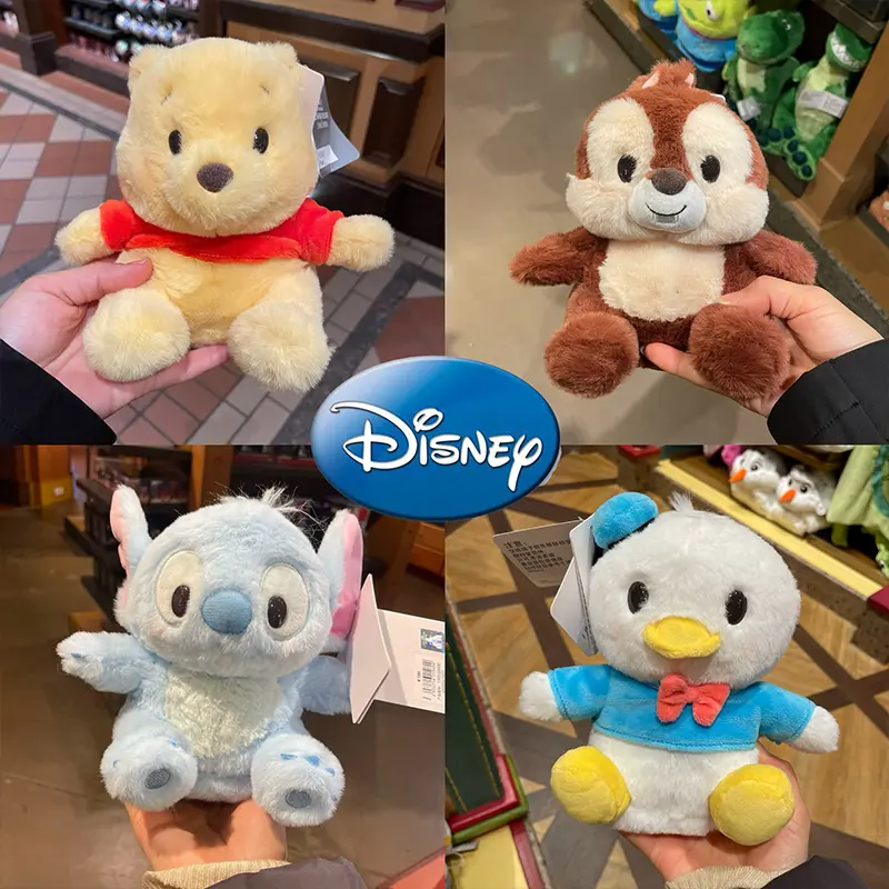 Trendy  Dancing Pooh Bear Stitch Plush Toy Voice Activated Cute Cartoon Doll Kawaii Gift for Anime Fans