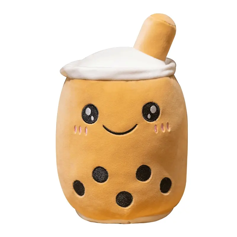 New Reversible Boba Plush Toys Double-Sided Bubble Tea Soft Doll Stuffed Two-sided Boba Milk Tea Toy Xmas Gifts for Kids