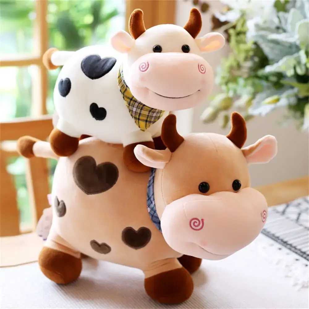 Cute Cartoon Home Decoration Cow Plush Toy Kids Toy Stuffed Animals Animal Plush Doll Smile Cow Stuffed Toy Cattle Plush Toy