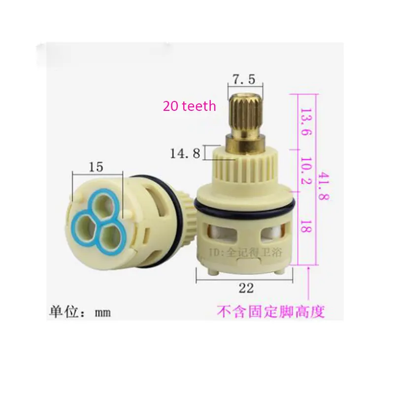 Shower three-stage faucet cartridge Three-speed cartridge repair parts 22/26/33 cartridge