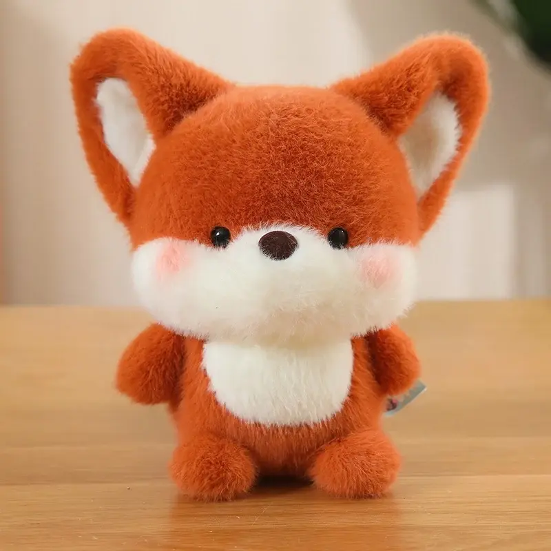14 Styles Mini Cuddly Desktop Pets Plush Toys Soft Fluffy Baby Animals Doll Cartoon Fox Rabbit Elephant Panda Toys Room Decor