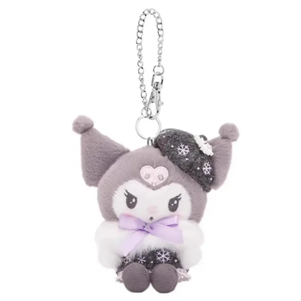 Sanrio Plush Toy Hello Kitty Kuromi Plush Toy Cinnamoroll Keyring Doll My Melody Backpack Pendant Girl Holiday Gift