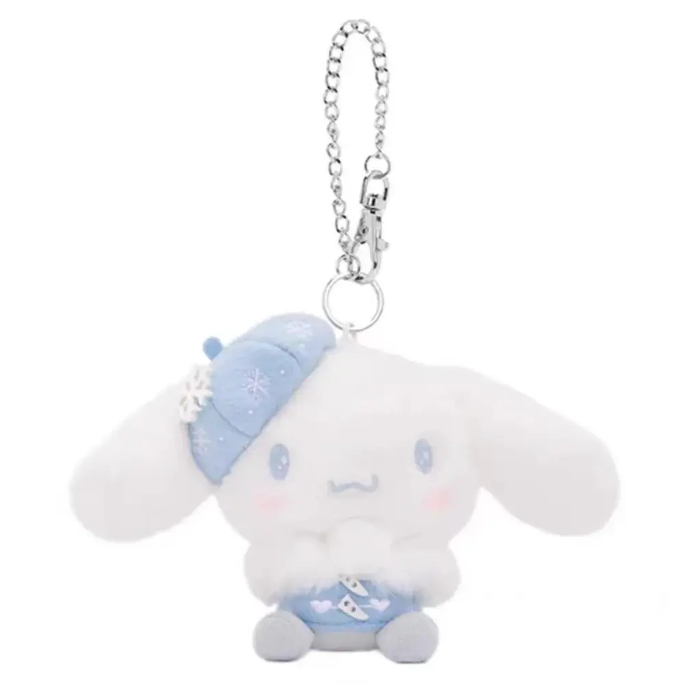 Sanrio Plush Toy Hello Kitty Kuromi Plush Toy Cinnamoroll Keyring Doll My Melody Backpack Pendant Girl Holiday Gift
