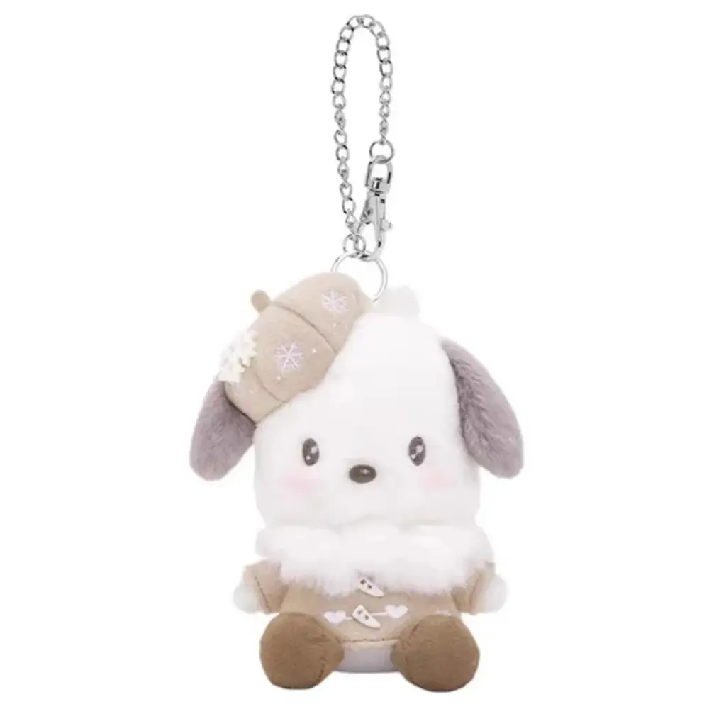 Sanrio Plush Toy Hello Kitty Kuromi Plush Toy Cinnamoroll Keyring Doll My Melody Backpack Pendant Girl Holiday Gift