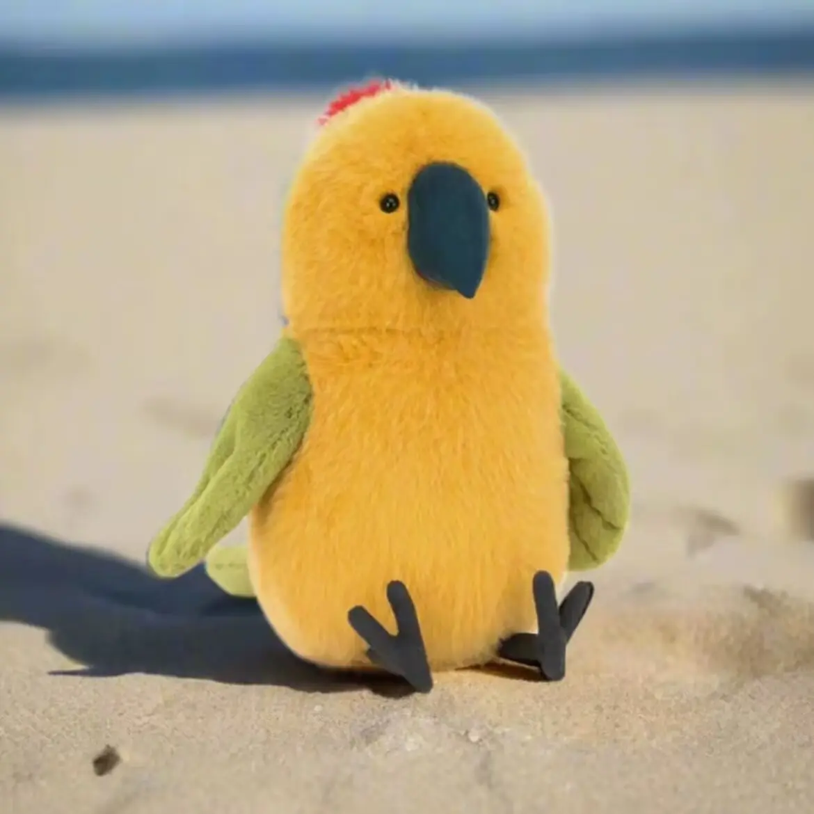 Adorable New Budgerigar parrot Plush Doll Fun Yellow parrot Stuffed Toy