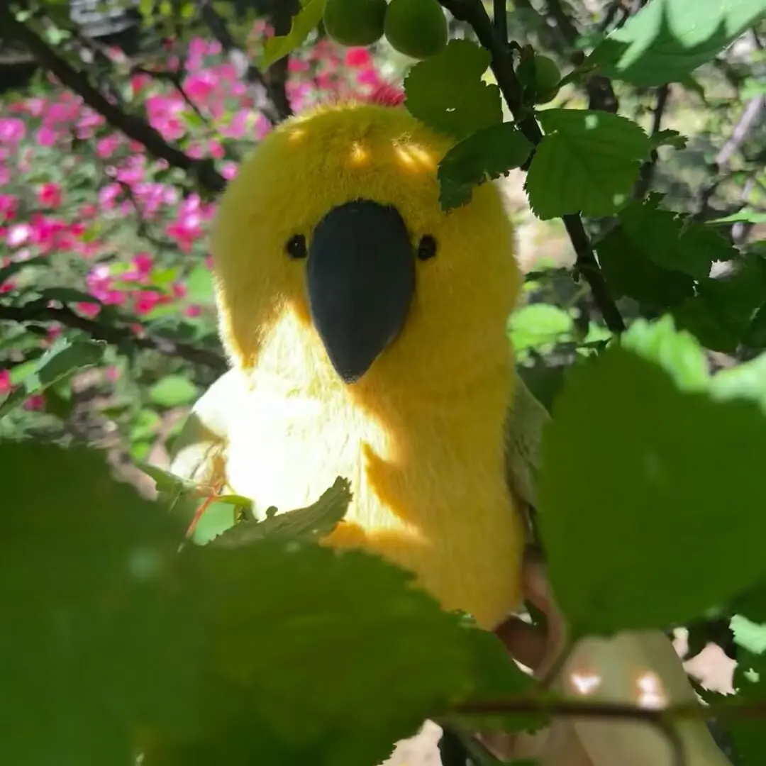 Adorable New Budgerigar parrot Plush Doll Fun Yellow parrot Stuffed Toy