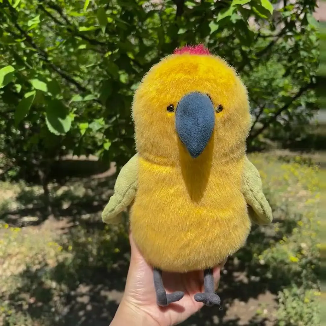 Adorable New Budgerigar parrot Plush Doll Fun Yellow parrot Stuffed Toy