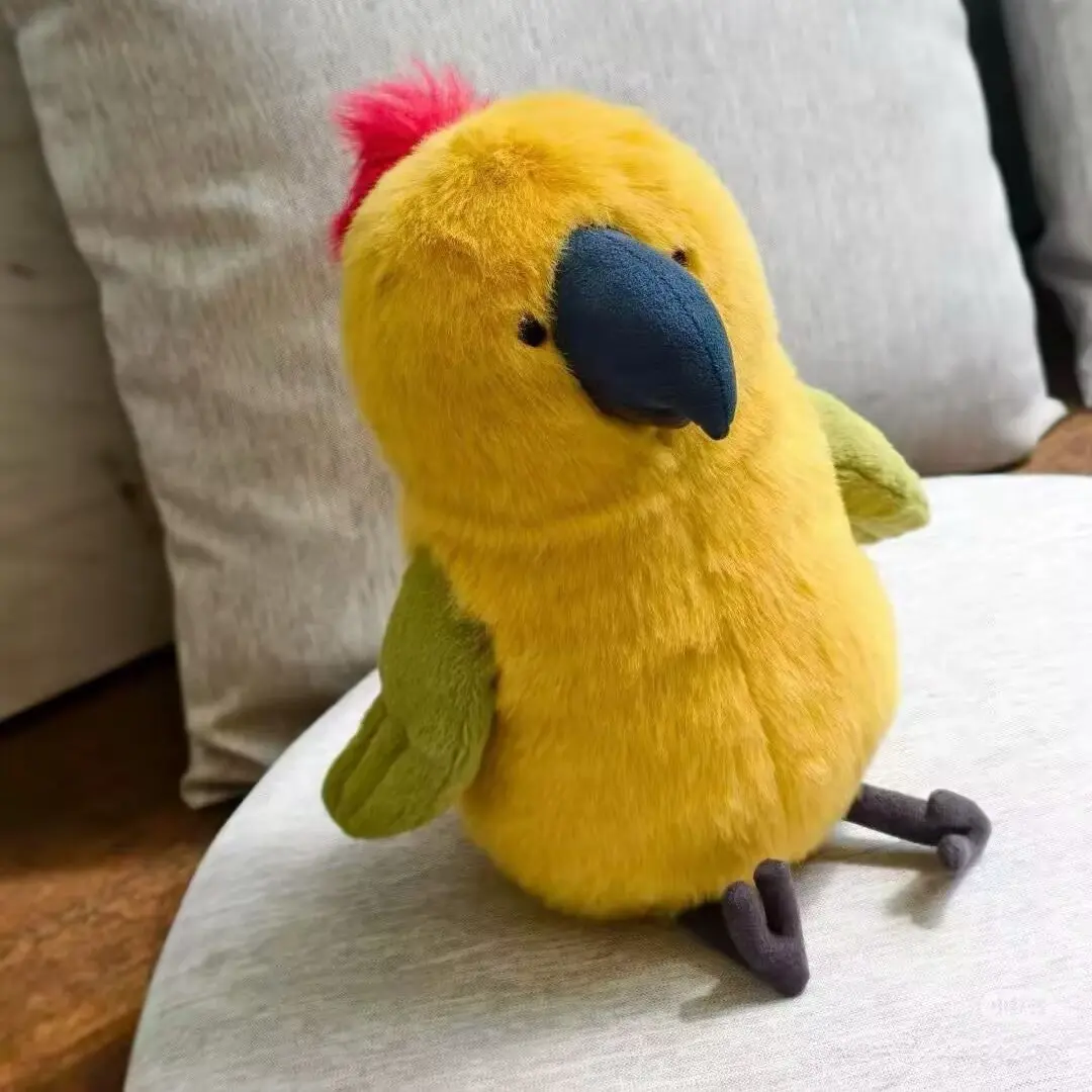 Adorable New Budgerigar parrot Plush Doll Fun Yellow parrot Stuffed Toy