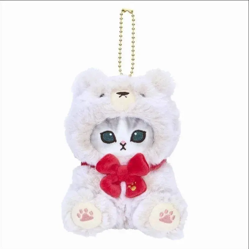 10cm Kawaii Mofusand Anime Hobby Limited Edition Bear Series Cosplay White Bear Cartoon Plush Doll Pendant Bag Pendant Toy Gifts