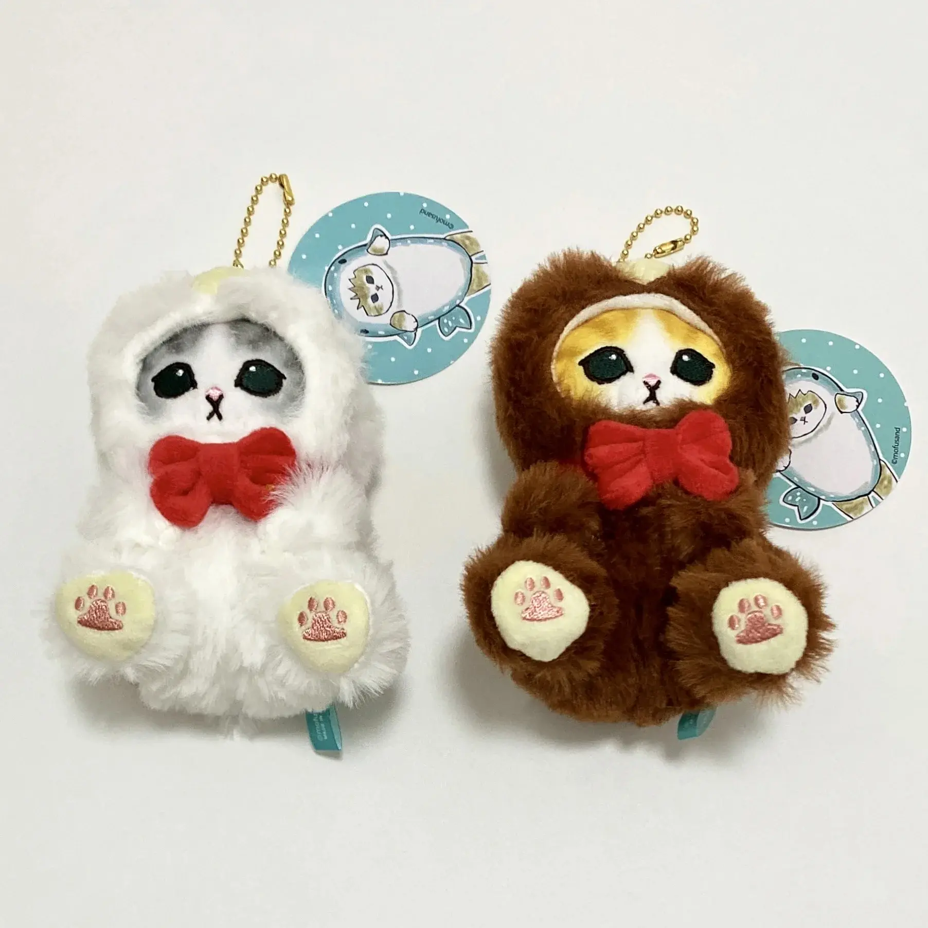 10cm Kawaii Mofusand Anime Hobby Limited Edition Bear Series Cosplay White Bear Cartoon Plush Doll Pendant Bag Pendant Toy Gifts