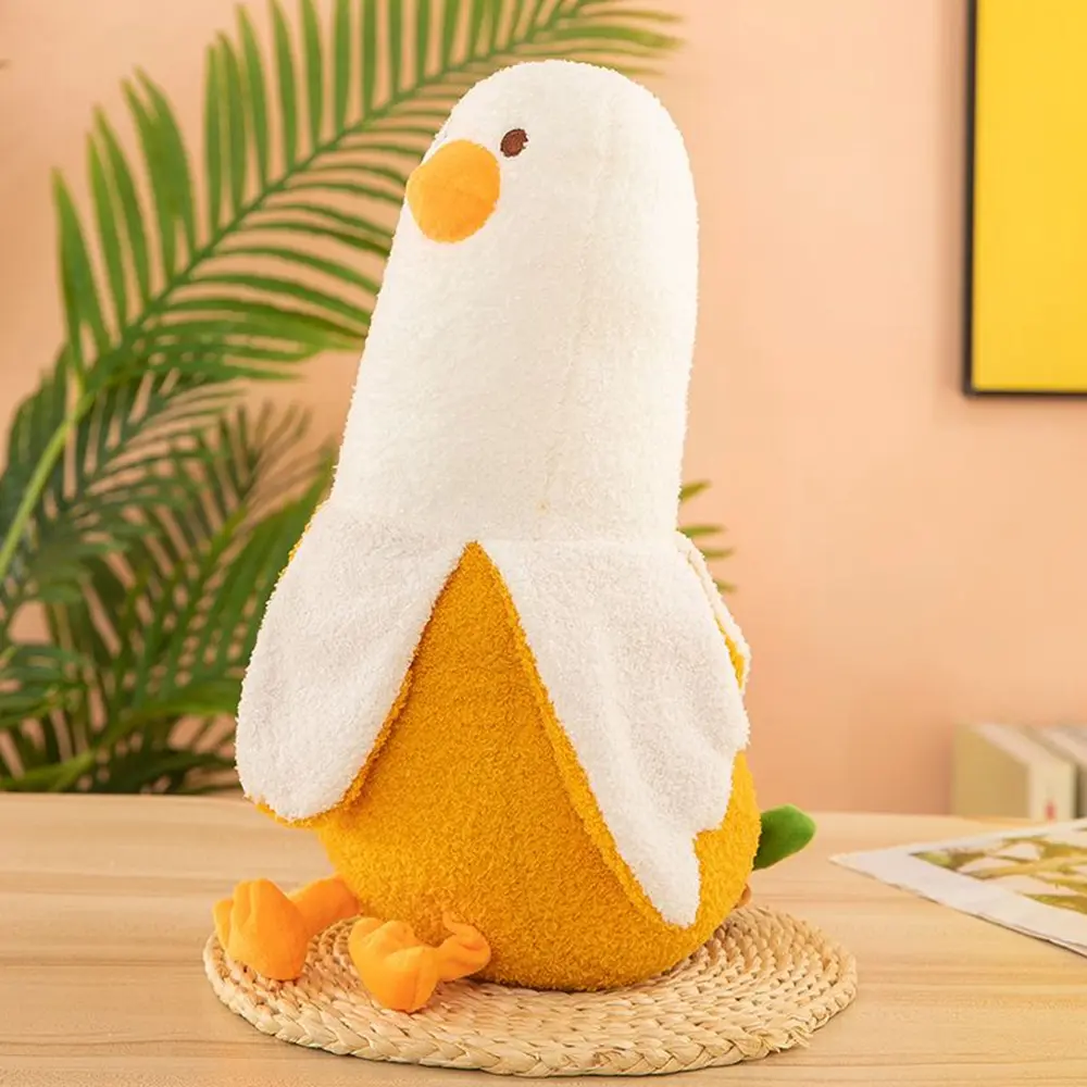 New Banana Duck Funny Plush Toy Large Leg Super Soft Sleeping Pillow Doll To Children's Birthday Christmas Gift
