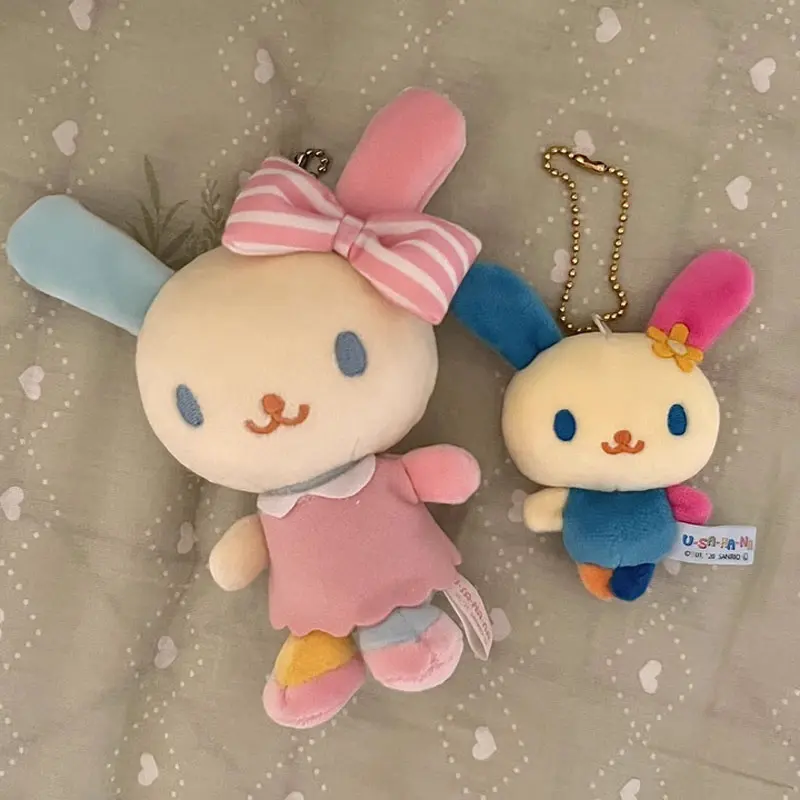 kawaii Usahana Plush Keychain Key Chain Keyring Rabbit Bunny Kawaii Women Bag Keychains Mascot Kids Toys For Girls Small Gifts