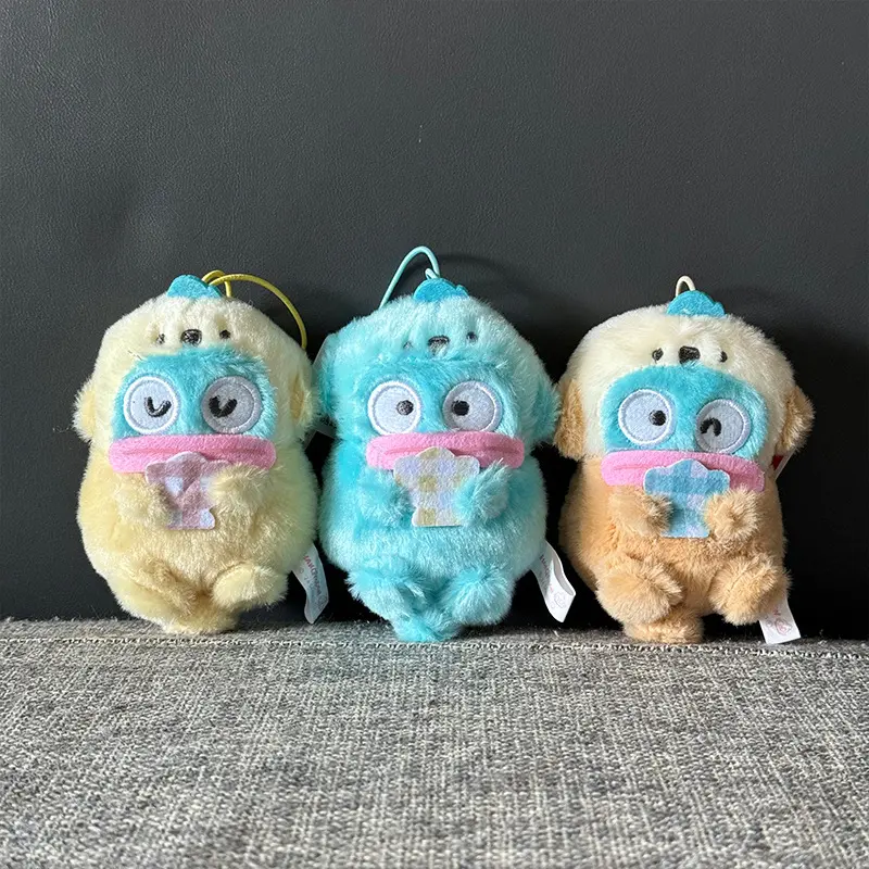 Kawaii Sanrio Cartoon Hangyodon Cosplay Minase Hugs Shell Series Stuffed Plush Toy Doll Bag Pendant Keychain Girls Holiday Gift