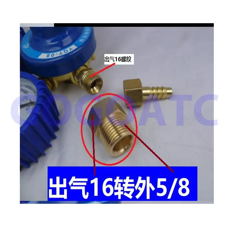 G5/8 turn outside G1/4 G5/8 turn G3/8 G5/8 turn 4 points G1/2 oxygen gauge pressure reducing valve Cylinder adapter