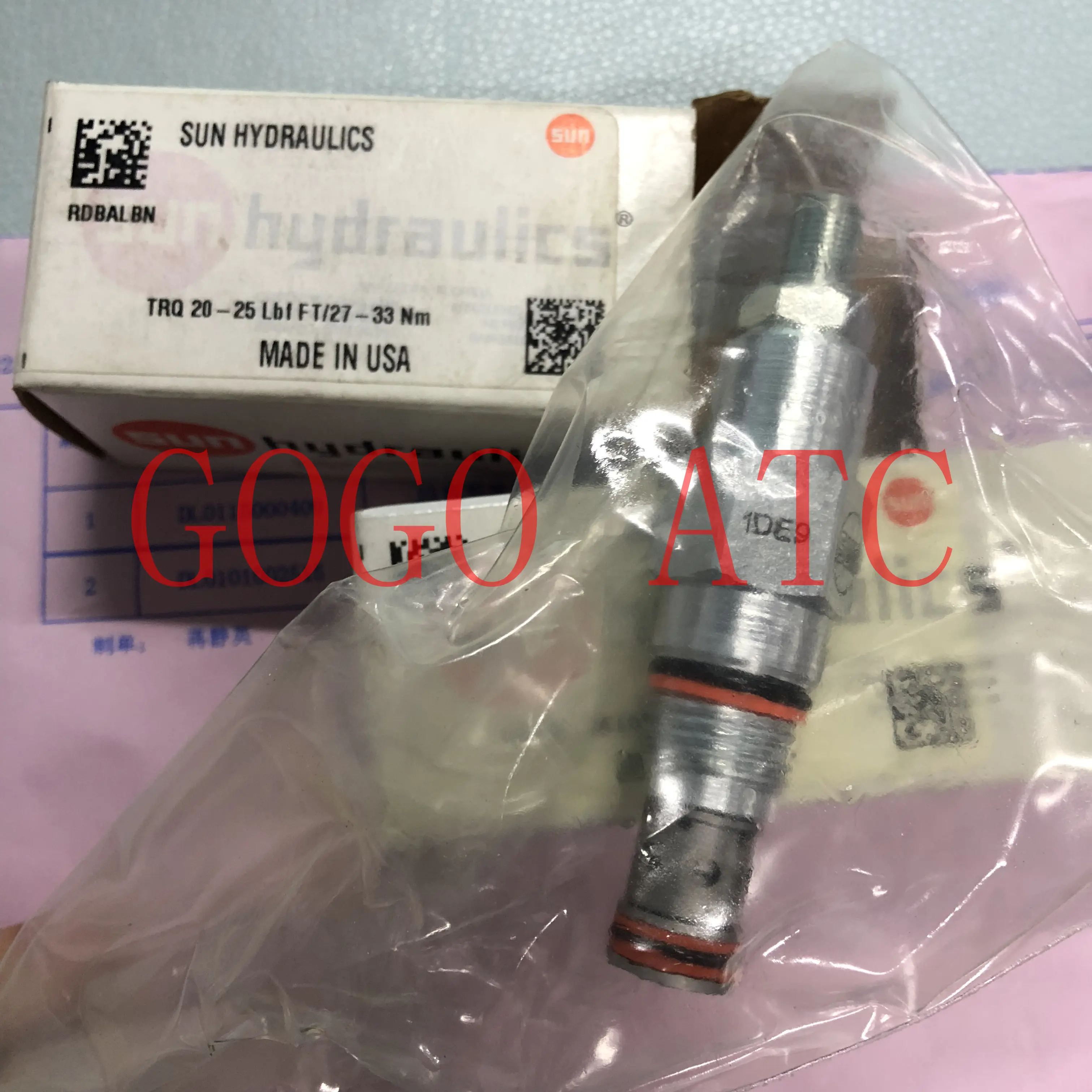 SUN Hydraulics cartridge valve threaded balance valve CBCG-LJN CBCALHN PPDB RPCC CBCH-LCN hydraulic valve
