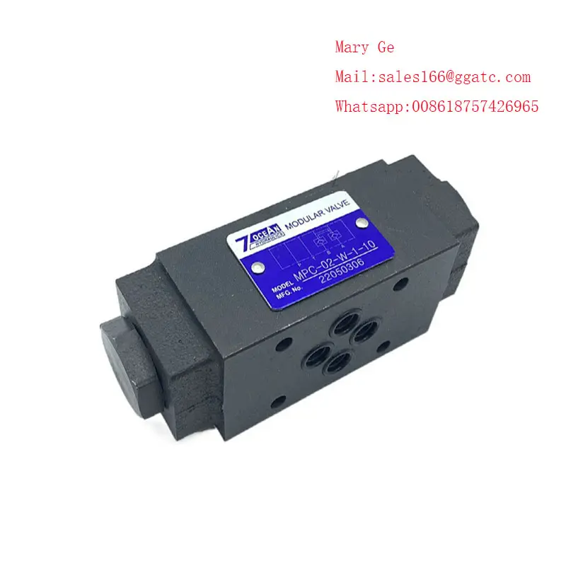 7OCEAN MPC-02-W-1-10 MPC-02-B/A-1/2-10 Stacked Hydraulic Control Check Valve Pressure Retaining Valve