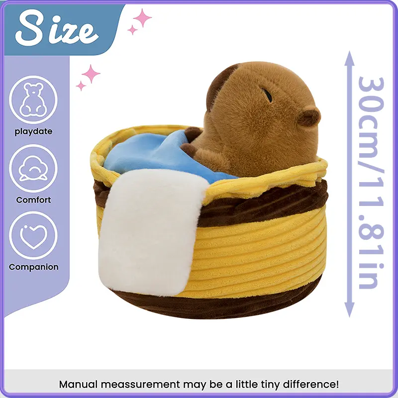 Take a Shower Capybara Plush Toy Stuffed Animals Pillow Hugging Toy Creative Trick Home Decor Play House for Kids Birthday Gifts