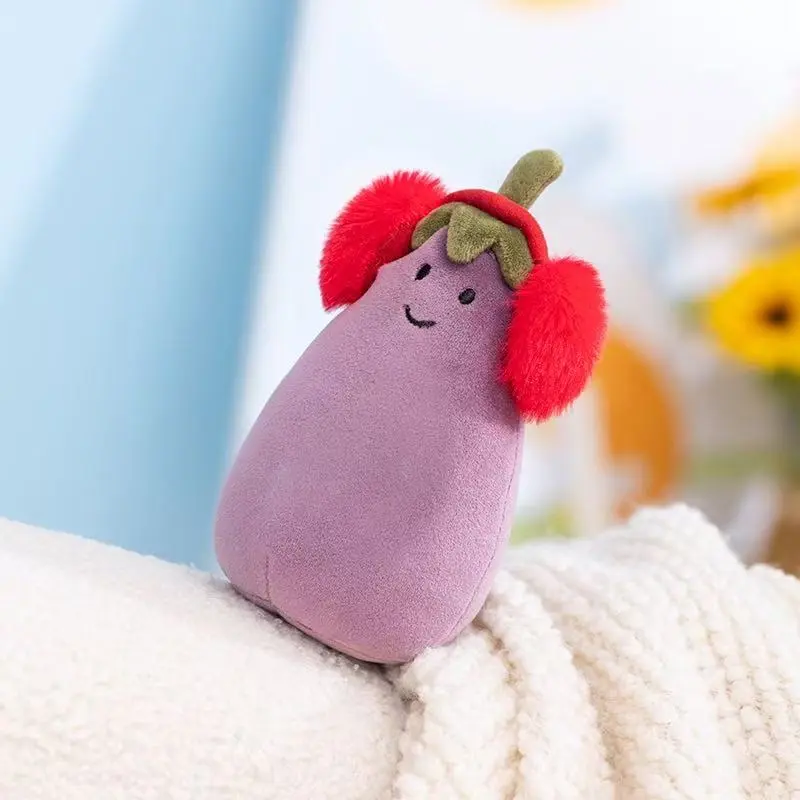 New Vampire Eggplant Raindrop Doll Simulation Filled Plush Toy Cartoon Anime Cute Children's Birthday Gift Fun Doll