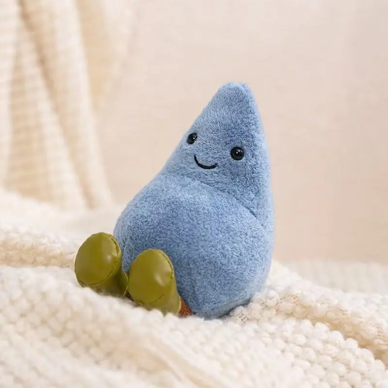 New Vampire Eggplant Raindrop Doll Simulation Filled Plush Toy Cartoon Anime Cute Children's Birthday Gift Fun Doll