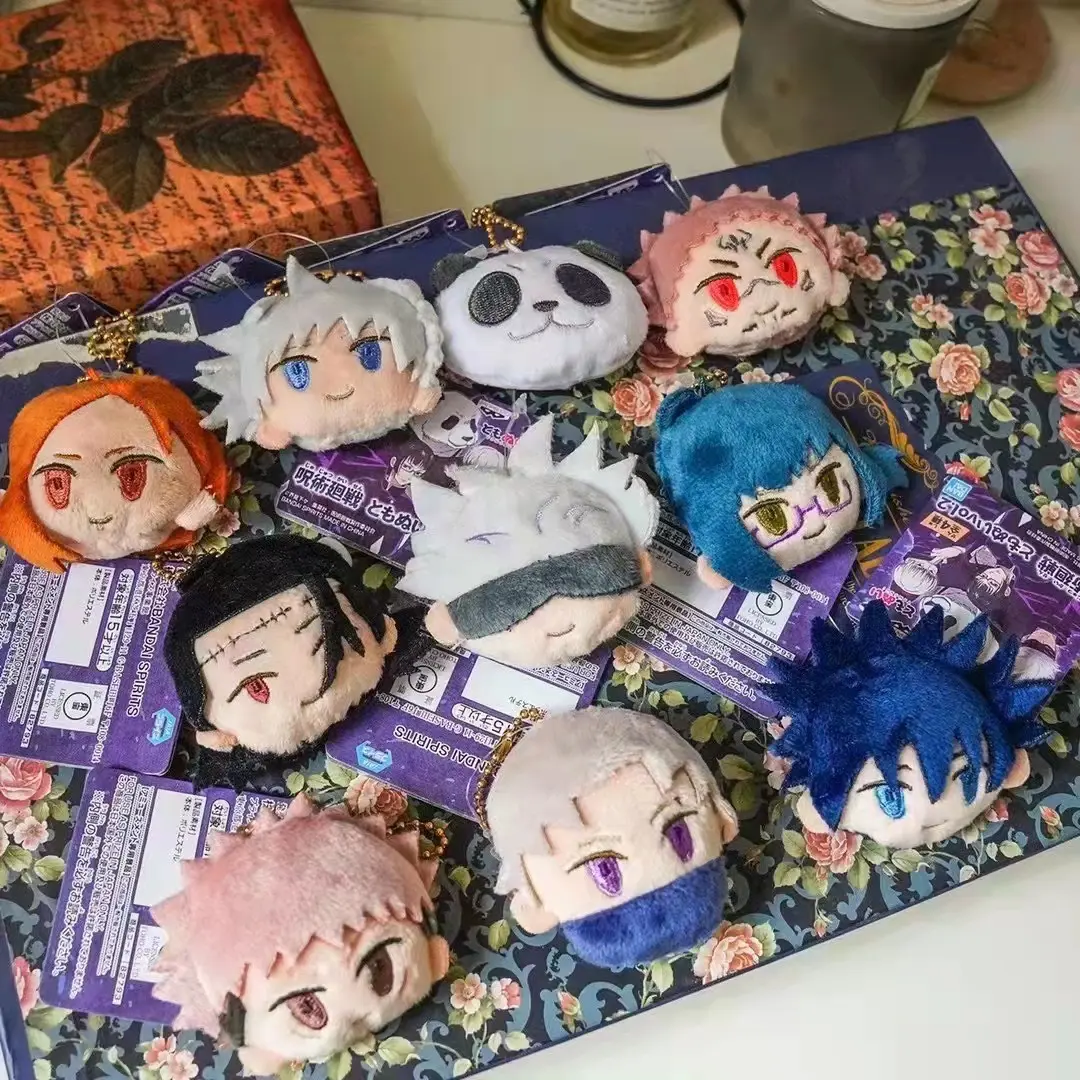 Anime Jujutsu Kaisen Merchandise Mini Plush Toy Keychain With Pin Itadori Yuji Gojo Satoru Panda Backpack Pendant Special Gifts