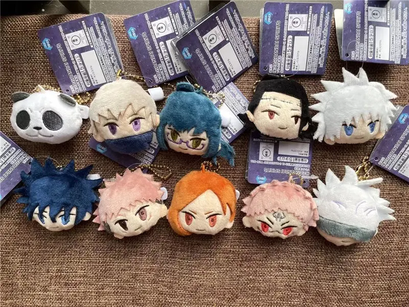 Anime Jujutsu Kaisen Merchandise Mini Plush Toy Keychain With Pin Itadori Yuji Gojo Satoru Panda Backpack Pendant Special Gifts