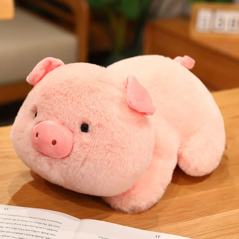 25cm/9.84in Funny Tuantuan Pig Plush Toy Lying Pig Doll Sleep Pillow Cartoon Flush Pig Doll Toys Girls Birthday Gifts Room Decor