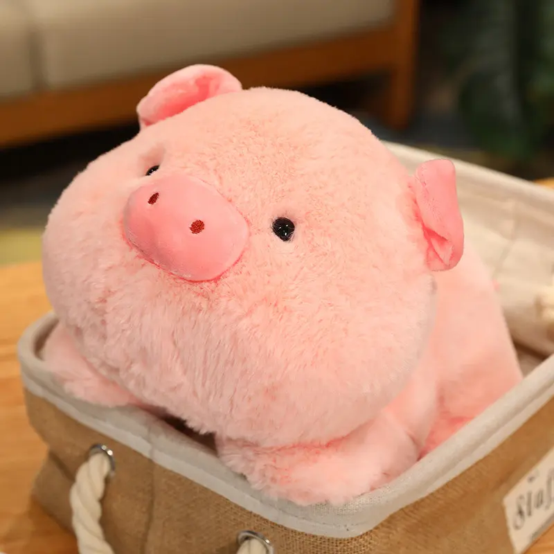 25cm/9.84in Funny Tuantuan Pig Plush Toy Lying Pig Doll Sleep Pillow Cartoon Flush Pig Doll Toys Girls Birthday Gifts Room Decor