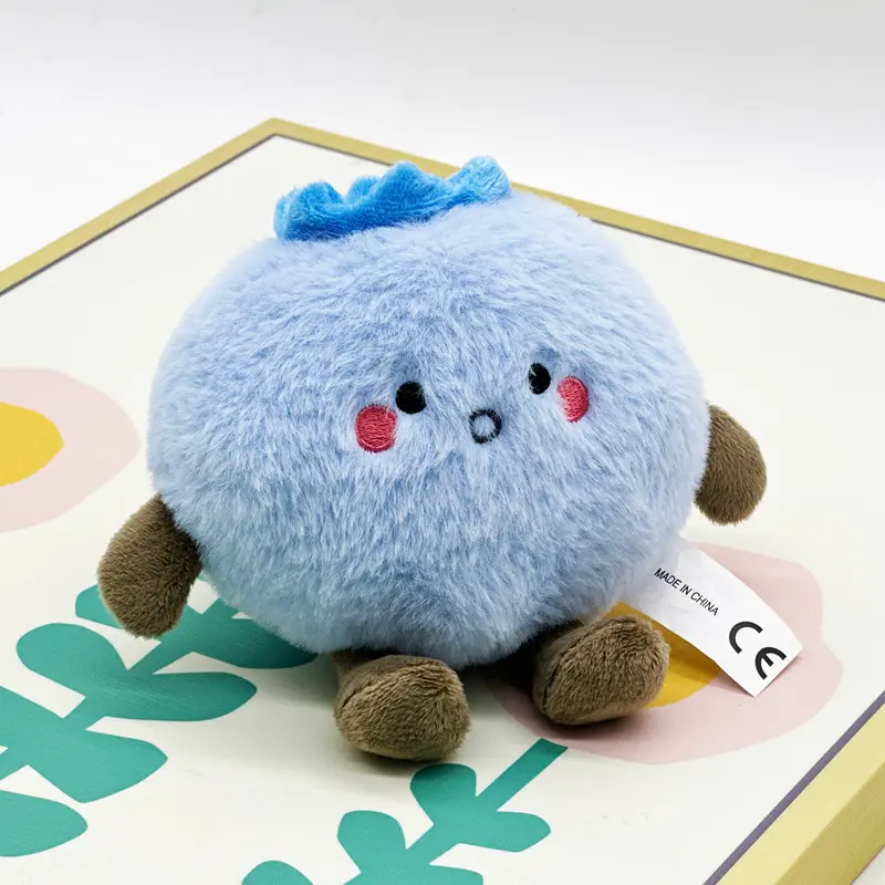 14cm Cute Blueberry Plush Toy Movie Stuffed Animal Fruit Series Plush Doll Cute Baby Sleeping Companion Room Decor Birthday Gift