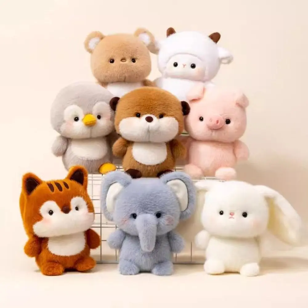 Cute Plush Companion Doll Anime Elephant Rabbit Bear Panda Cartoon Desk Companion Doll 16cm Soft Plush Toy Sleeping Gift